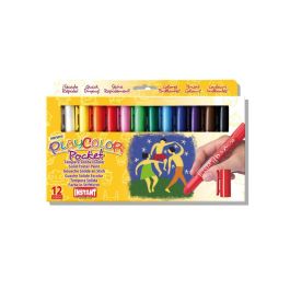 Tempera Solida En Barra Playcolor Pocket Escolar Caja De 12 Colores Surtidos