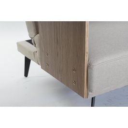 DKD Home Decor Sofá Cama Urban Beige y Marrón de Eucalipto y Poliéster Desmontable 203x87x81 cm Alt. asiento 41 cm