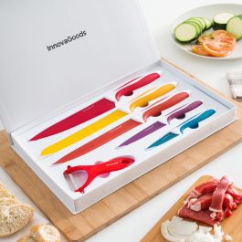Juego de Cuchillos Cerámicos y Pelador Knoolvs InnovaGoods 6 Piezas Juego de Cuchillos Cerámicos y Pelador Knoolvs InnovaGoods 6 Piezas