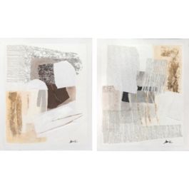 DKD Home Decor Cuadro Abstracto Gris Marrón Lienzo Pino 3.7 x 100 x 80 cm (2 Unidades) Precio: 77.92884. SKU: S3028227