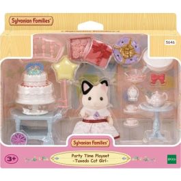 Sylvanian Families SYL5054131056462 La niña con dos gatos y su bocadillo de cumpleaños, para 3 años
