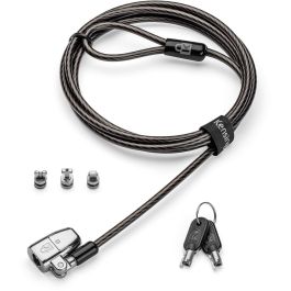 Kensington Candado Universal ClickSafe 2.0 para Portátil T-Bar Nano y con Forma de Cuña, Cable de 1.8m con Llave, Negro