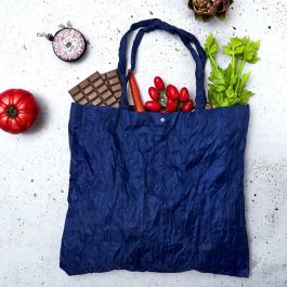Entre Temps Bolsa Compra Plegable Con Estuche Entre Temps Azul Rojo Ideal Para Bolso