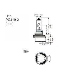 M-Tech H11 12V 55W Superwhite Bombilla Halógena con 100% Más Luz y Efecto Blanco para Mayor Visibilidad y Seguridad en Carretera - MTECPTZSW11-DUO