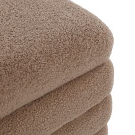 Puf Cuadrado Teddy Marron Almacenaje Versa 40X42CM Puf Cuadrado Teddy Marron Almacenaje Versa 40X42CM