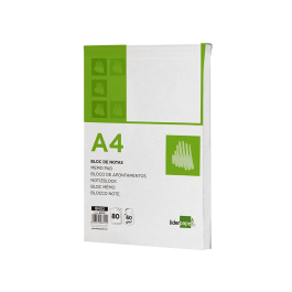 Liderpapel Bloc de Notas Liso A4 80 Hojas 60 g/m²