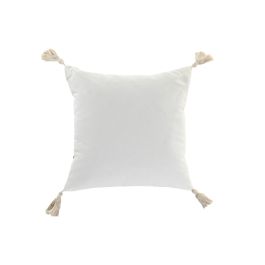 DKD Home Decor Cojín Urban Poliéster Blanco y Rosa 45 x 45 cm (2 Unidades)