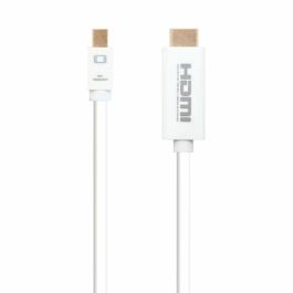 Nanocable Cable Conversor Mini DP a HDMI, Compatible con 4K, DisplayPort 1.2a, HDMI 1.4b, 2 metros, Blanco