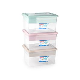 Caja Organizadora Plastico Plasticforte N 9 Con Bandeja Colores Surtidos 27x34x18 cm