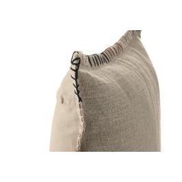 DKD Home Decor Cojín Tradicional de Lino Natural 45 x 45 cm (2 Unidades)