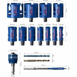Bosch Professional 4059952536354 Juego de Sierras de Corona para Construcción Experto 11 Piezas Diámetro 20-76mm