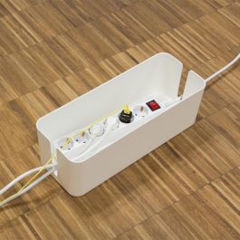 LogiLink KAB0063 Caja de Gestión de Cables Grande 407x157x133.5mm Blanco Plástico Organizador