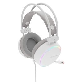 GENESIS NSG-2308 Neon 613 G2 Auriculares Gaming de Diadema Alámbricos con Micrófono, USB y Jack 3.5mm, 50mm, RGB, Blanco