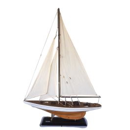 DKD Home Decor Barco Mediterráneo Blanco de Madera y Algodón 60 x 11 x 85 cm Precio: 61.58999946. SKU: S3042271