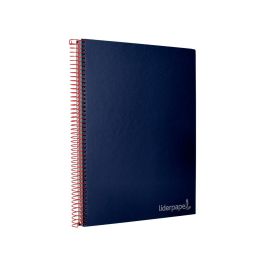 Cuaderno Espiral Liderpapel A4 Micro Jolly Tapa Forrada 140H 75 gr Cuadro 5 mm 5 Bandas 4 Taladros Color Azul