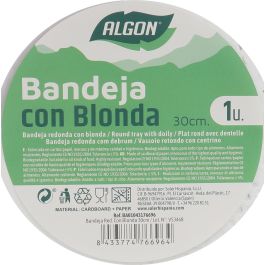 Bandeja Redonda con Blonda 30 cm Algon (30 Unidades) Bandeja Redonda con Blonda 30 cm Algon (30 Unidades)