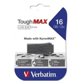 Verbatim ToughMAX Memoria USB 16GB USB 2.0 - Construida con KyronMAX para Máxima Resistencia, Protección Extrema contra Daños Físicos