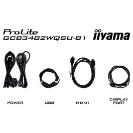 iiyama GCB3482WQSU-B1 34" UltraWide Quad HD 3440 x 1440 120Hz 0.6ms Curvo 21:9 HDR400 FreeSync Premium