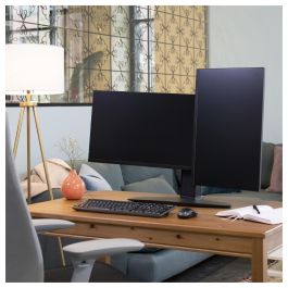 Ergotron Neo-Flex Soporte Elevador para Dos Monitores Ajustable en Altura Negro