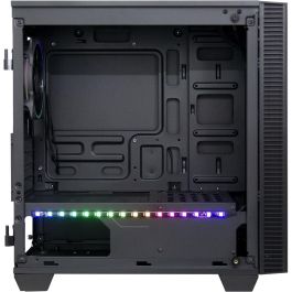 Inter-Tech X-608 Infinity Micro Torre PC Vidrio Templado Micro ATX ITX con Ventana e Iluminación RGB Gaming