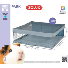 Zolux Parque para pequeños animales Neo park Cobayas ZOL1704880506112 Recinto Modular 105x105x35 cm 1,10 m²