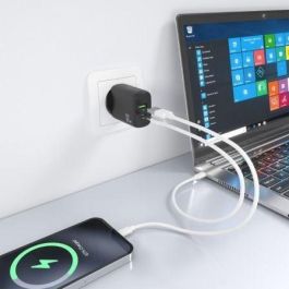 Aisens A110-0924 Cargador de Pared GaN 30W USB-C PD 3.0 y USB-A QC 3.0, 33W total, Carga Rápida para Portátiles, Móviles, Tablets, Negro. Aisens A110-0924 Cargador de Pared GaN 30W USB-C PD 3.0 y USB-A QC 3.0, 33W total, Carga Rápida para Portátiles, Móviles, Tablets, Negro.