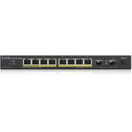 Zyxel GS1100-10HP v2 Switch No Administrado Gigabit Ethernet con 8 Puertos RJ-45 PoE y 2 Ranuras SFP, 130W, 20 Gbit/s, Negro