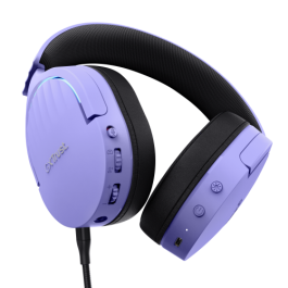 Trust GXT491P Fayzo Auriculares Gaming Inalámbricos Dual (USB 2.4 GHz/Bluetooth) 7.1 Virtual Púrpura, 22h Batería