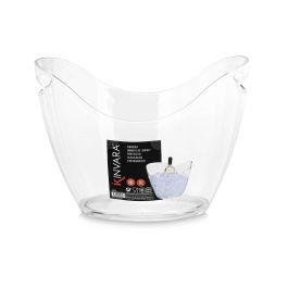 Kinvara Cubitera de botellas doble asa 8L, Plástico transparente, 35x25x25 cm (6 Unidades)