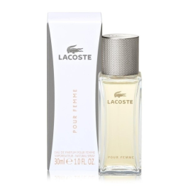 Lacoste Pour Femme Eau de Parfum Vaporizador Mujer 30 ml - Fragancia Floral Amaderada Exquisita y Sofisticada con Caramelo, Muguet, Vainilla