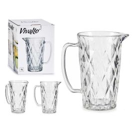 Jarra de Agua Diamante 1L Vivalto - Vidrio Transparente 12x19.5x17.7 cm (6 Unidades) Precio: 39.79000058. SKU: S3608953