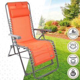 Tumbona Aktive textileno Naranja 160 x 76 x 52 cm Tumbona Aktive textileno Naranja 160 x 76 x 52 cm
