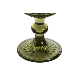 DKD Home Decor Copa Basicos Verde Cristal Set de 6 9 x 16.5 x 9 cm 380ml Apto Microondas y Lavavajillas (2 Unidades)