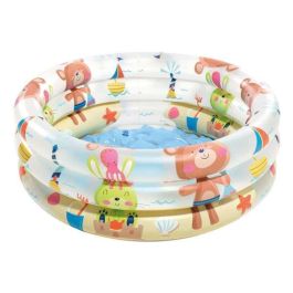 Intex Piscina Hinchable 3 Aros Animales con Suelo Hinchable para Niños 1-3 Años (61x22 cm, 28 Litros)