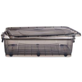 Bajo Cama 6 Ruedas Antracita 40L Kipit 46X20CM (6 Unidades) Bajo Cama 6 Ruedas Antracita 40L Kipit 46X20CM (6 Unidades)