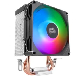 Mars Gaming MCPU-X2 Disipador CPU Low Profile con 2 Heatpipes, Ventilador PWM FDB, 150W TDP, Compatible con Intel LGA 1700/1200 y AMD AM5/AM4