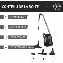 HOOVER HE1 - Aspirador de Bidón con Bolsa Compacta y Potente - Gran Capacidad 2.5L - Alto Rendimiento en Suelos Duros y Alfombras