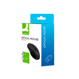 Q-connect Ratón Óptico Inalámbrico 1000 DPI Receptor USB 2,4 GHz Negro