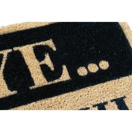 DKD Home Decor Felpudo Básicos Marron Negro Fibra Coco PVC 40 x 1.5 x 60 cm (6 Unidades)