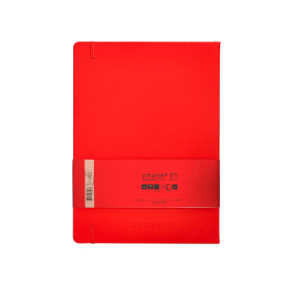Antartik Cuaderno A4 Tapa Dura Rojo, Hojas Cuadriculadas, 100 Hojas 80gr FSC