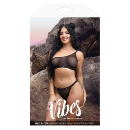 Conjunto de Lencería Fantasy Lingerie Negro (M/L)