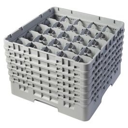 CAMBRO - 25S1114-151 - Cesta de lavado 25 comp. 6 alturas - 8,7 cm Ø máx. - alt. máx. 29,9 cm - 50 x 50 x 34,9 cm - Gris claro Precio: 116.69000057. SKU: B1HV8CHV56