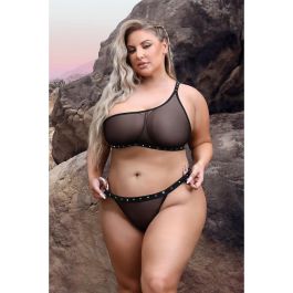 Conjunto de Lencería Fantasy Lingerie Negro (Queen size) Conjunto de Lencería Fantasy Lingerie Negro (Queen size)