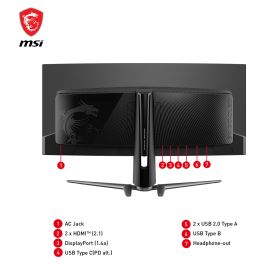MSI MAG 341CQPDE Monitor Gaming Curvo QD-OLED 86.82cm (34.18") 3440 x 1440