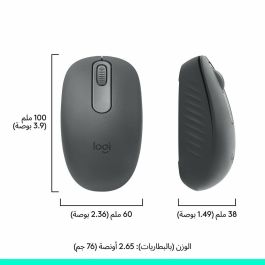 Logitech M196 Ratón Inalámbrico Bluetooth Low Energy, Seguimiento Óptico, 1000 dpi, Negro