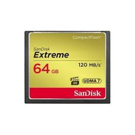 Sandisk Tarjeta CompactFlash CF Extreme 64GB 120MB/s Velocidad de Lectura Precio: 101.50000058. SKU: B1K8QH84H6