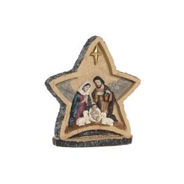 DKD Home Decor Nacimiento Navidad Tradicional de Resina Multicolor - Medidas: 15 cm Ancho x 5 cm Largo x 16.5 cm Alto, 1 kg