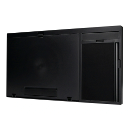 Q-connect Soporte Portátil Multifuncional Ajustable Hasta 17 Pulgadas, Soporte Movil y Ratón, 7 Ángulos, Negro