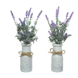 Planta artificial lavanda maceta vintage Ø13x32cm, colores surtidos verde/lila/blanco Precio: 9.78999989. SKU: S7911109