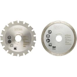 Ryobi RAKMMS02K Kit 2 Hojas para Sierra Multimaterial R18MMS: Madera/Metal y Azulejos - Ø 85mm / Eje 15mm